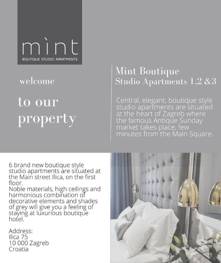 Mint Boutique Studio Apartments 3 ซาเกร็บ ภายนอก รูปภาพ
